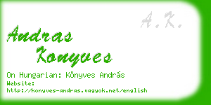 andras konyves business card